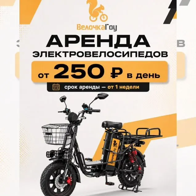 Аренда электровелосипеда в Орле у Велочка Гоу, 250 ₽ за сутки